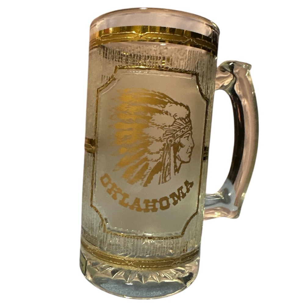 Vintage Culver OKLAHOMA Beer Mug with 22K Gold